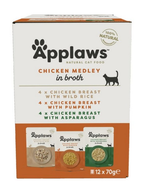 Applaws saszetki dla kota Chicken Selection Multi Pack 12x70g