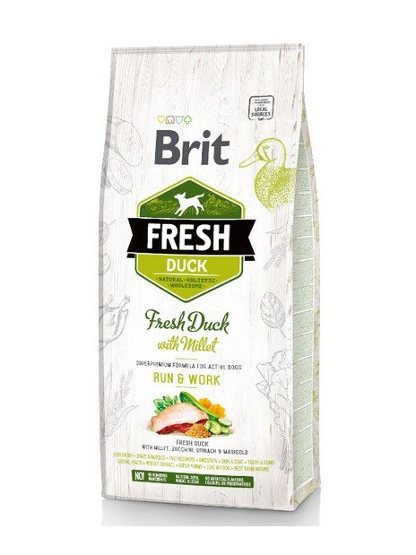 Brit Fresh Dog Adult Active Duck & Millet 2,5kg