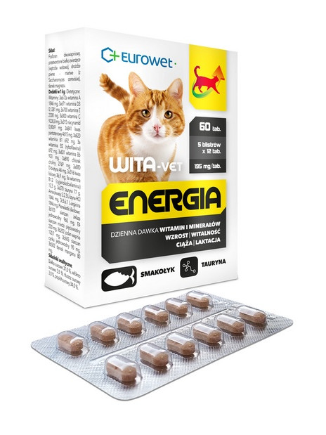 Wita-Vet Kot Energia Junior + Adult 60tabl