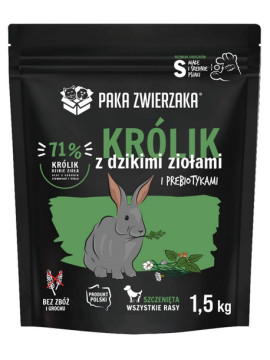 Paka Zwierzaka Seventh Heaven Królik z dzikimi ziołami Puppy S 1,5kg