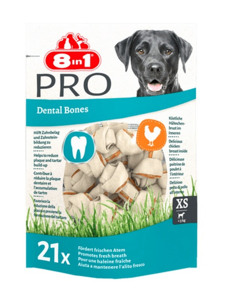 8in1 Dental Delights Bones XS torebka 21szt