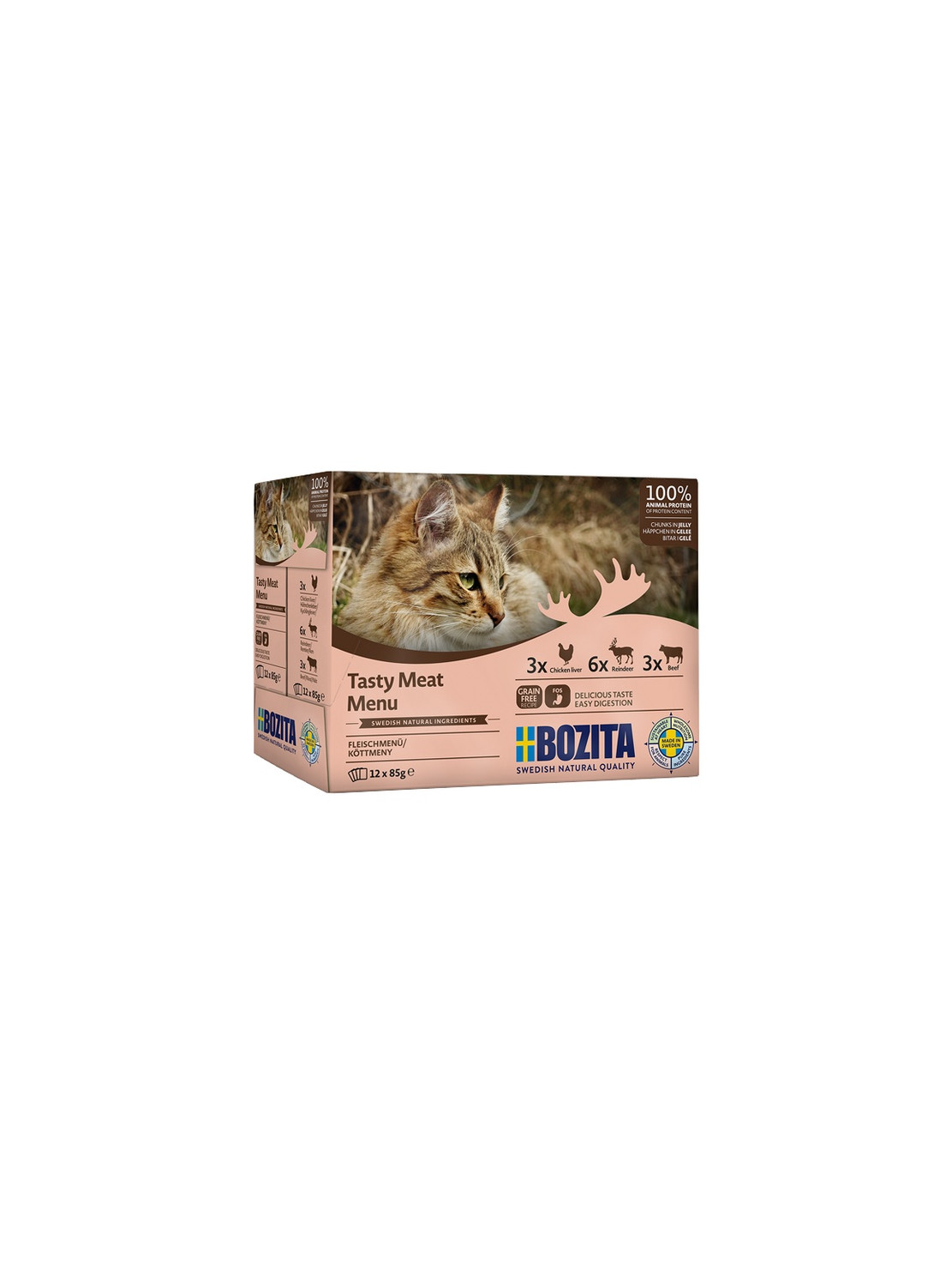Bozita Cat Multibox z mięsem w galaretce saszetki 12x85g