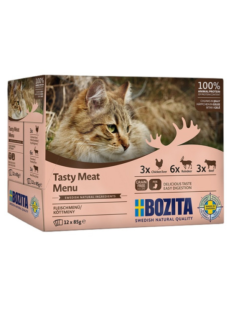 Bozita Cat Multibox z mięsem w galaretce saszetki 12x85g