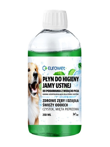 Eurowet Płyn do higieny jamy ustnej dla psów i kotów 250ml