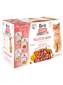 Brit Care Cat Fillets In Gravy Flavour Box saszetki 12x85g