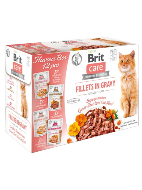 Brit Care Cat Fillets In Gravy Flavour Box saszetki 12x85g