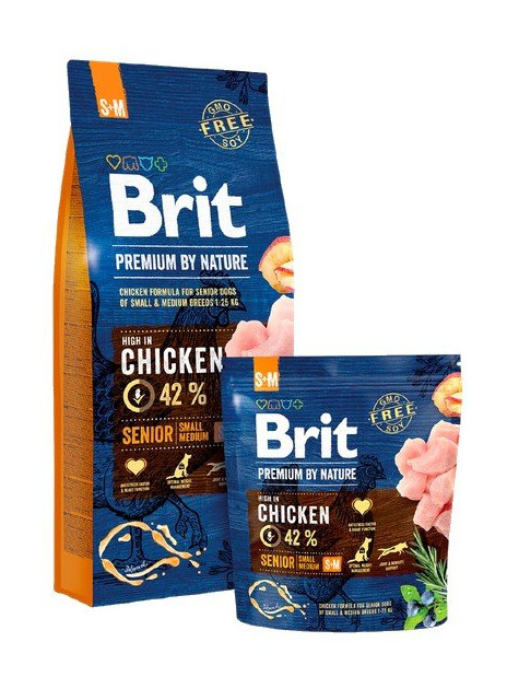 Brit Premium By Nature Senior S+M Small + Medium 3kg
