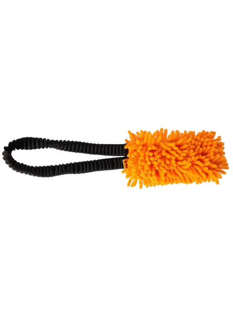 Dingo Zabawka dla psa - Szarpak Mop z rączką bungee pomarańczowy