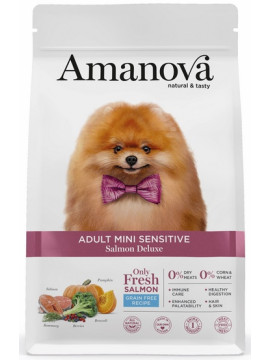 Amanova Dog Adult Mini Sensitive Salmon Deluxe - łosoś 800g