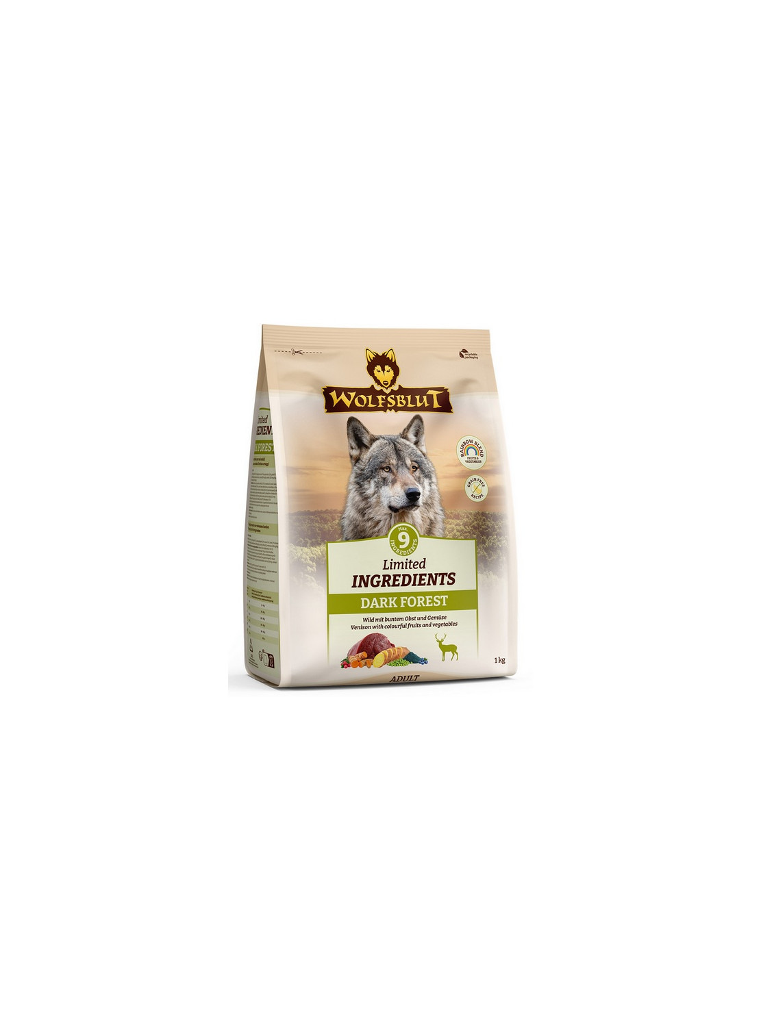 Wolfsblut Dog Limited Ingredients Dark Forest - dziczyzna i bataty 1kg