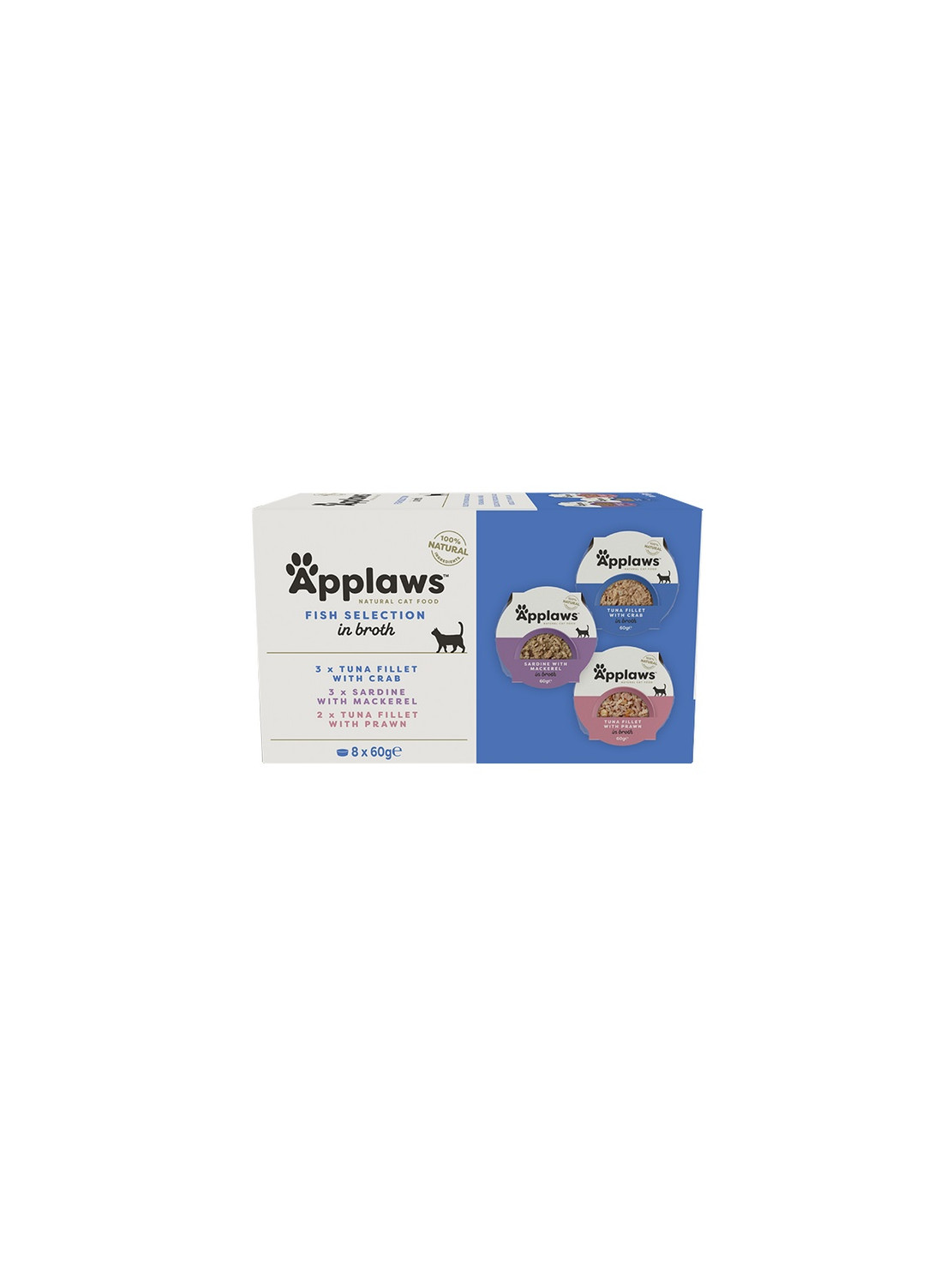 Applaws miseczki dla kota Fish Selection Multi Pack 8x60g