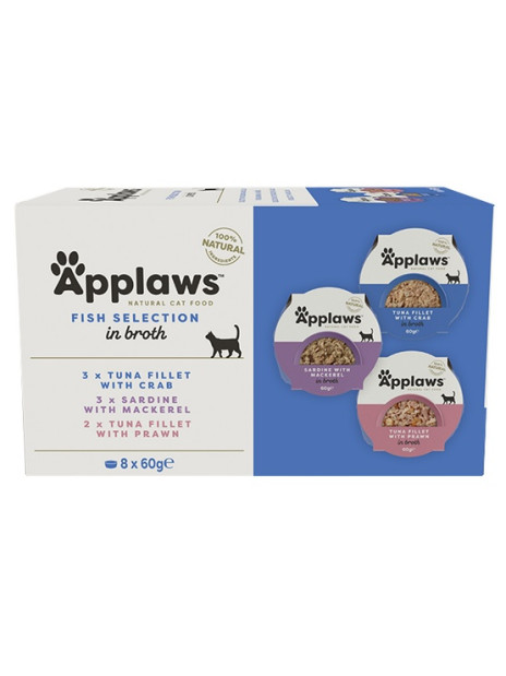 Applaws miseczki dla kota Fish Selection Multi Pack 8x60g