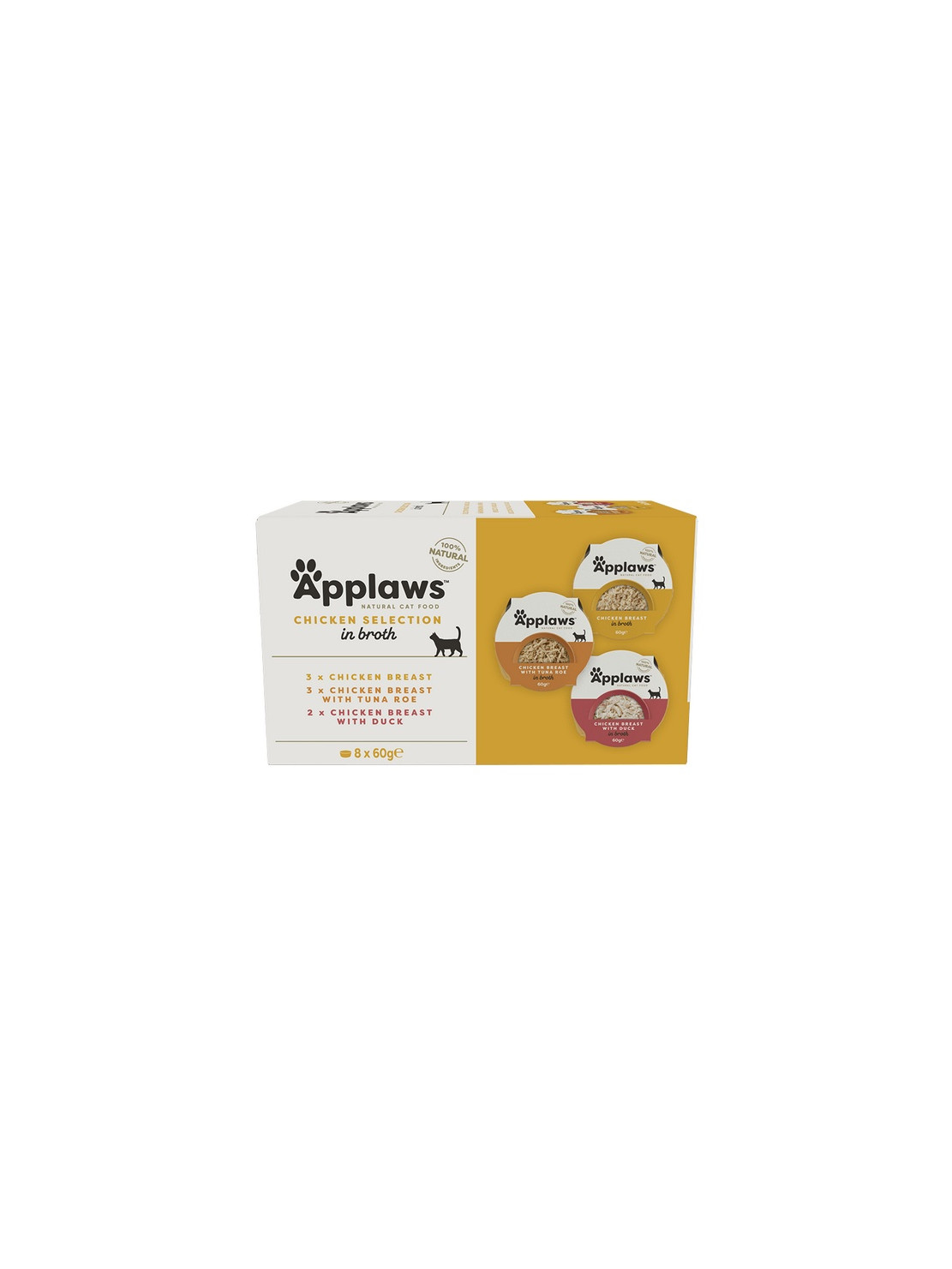 Applaws miseczki dla kota Chicken Selection Multi Pack 8x60g