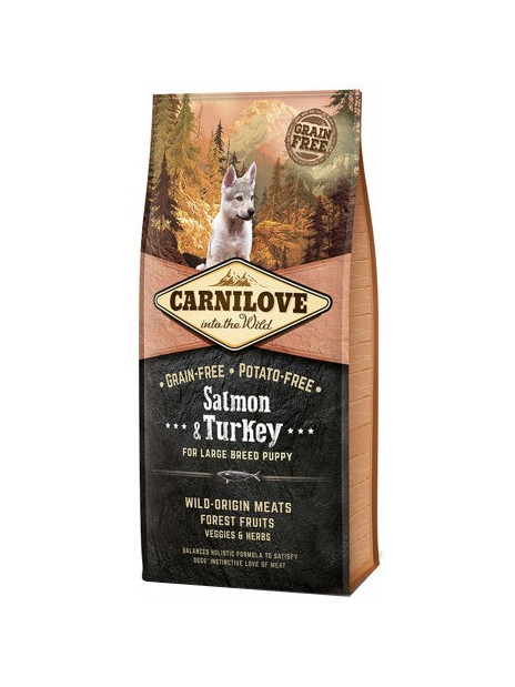 Carnilove Dog Salmon & Turkey Large Puppy - łosoś i indyk 1,5kg