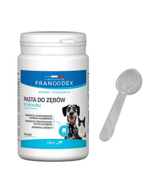Francodex Pasta do zębów w proszku dla psa i kota 150g