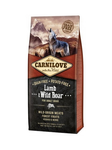 Carnilove Dog Lamb & Wild Boar Adult - jagnię i dzik 1,5kg