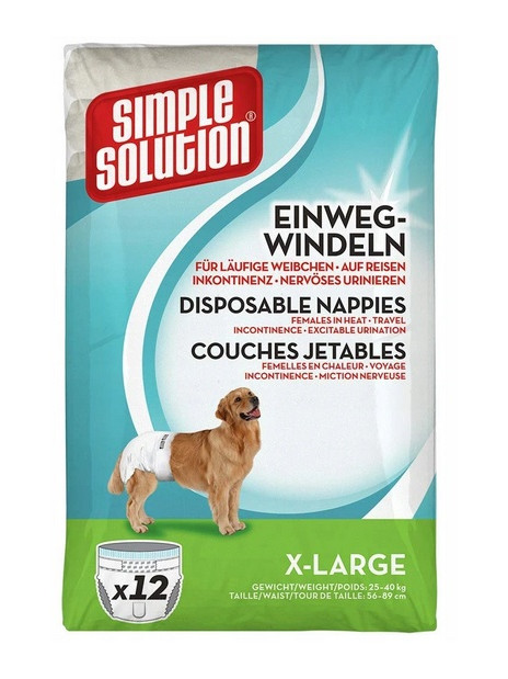 Simple Solution Pieluchy jednorazowe dla suczek XL 12szt.