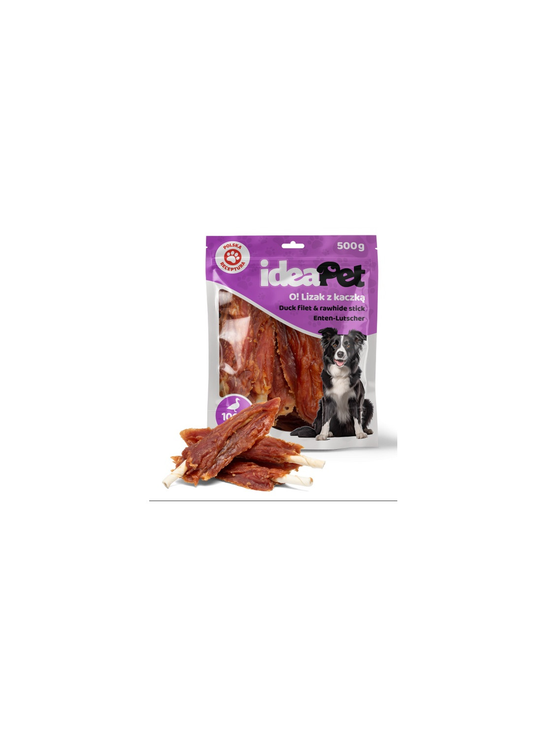 IdeaPet Lizak z kaczką 500g