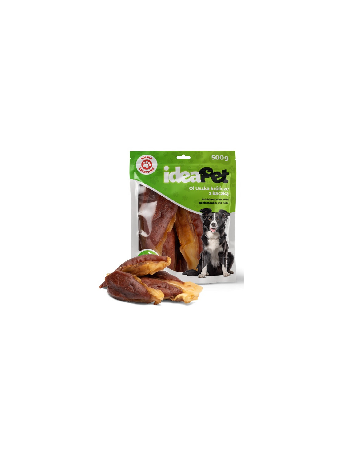 IdeaPet Uszka królicze z kaczką 500g