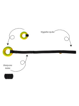 Dingo Zabawka dla psa - Szarpak Ringo z rączką bungee 10cm
