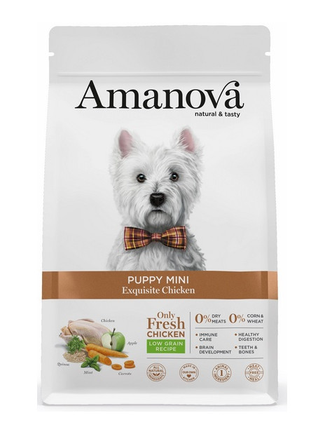 Amanova Dog Puppy Mini Exquisite Chicken - kurczak 500g