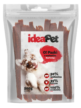 IdeaPet Paski z wołowiną 500g